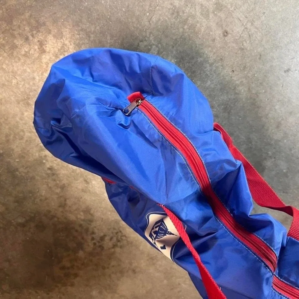 Vintage 90s American National Insurance Company blue duffle bag